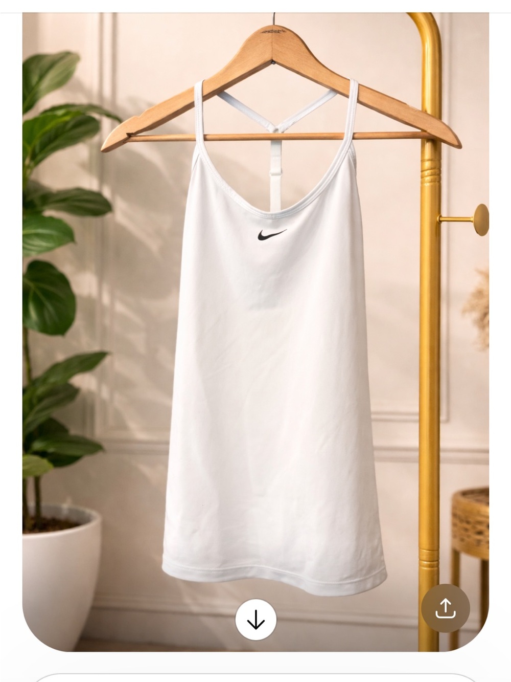 Nike Women’s White Strappy Athletic Tank Top